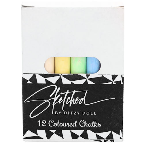 Coloured Chalks - 12 Pack