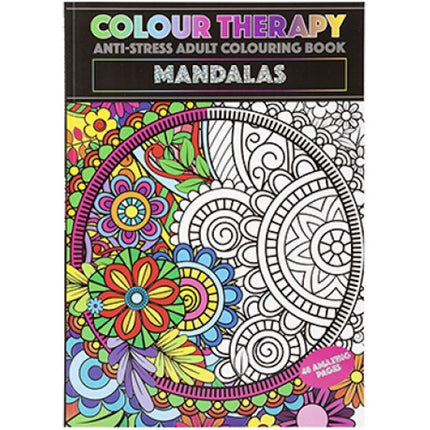 A4 Mandalas Colouring Book - Colour Therapy Relaxing Adult Colouring Book
