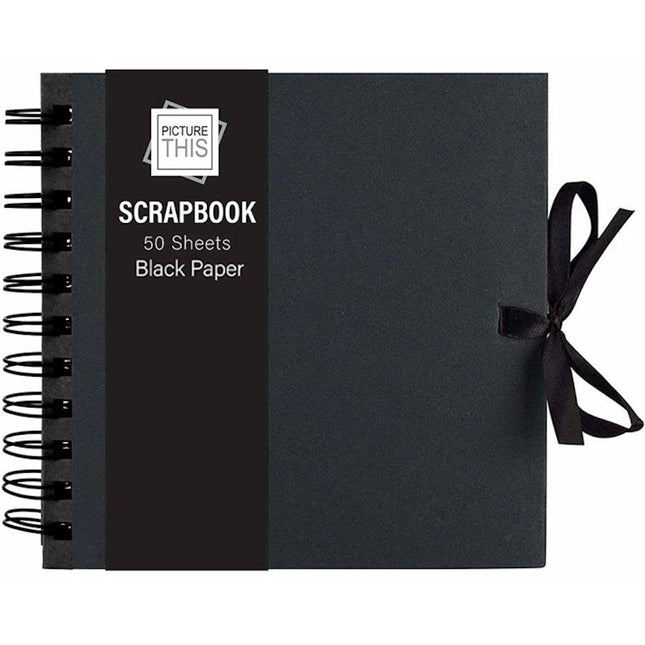 Small Black Scrap Book - 50 Sheets