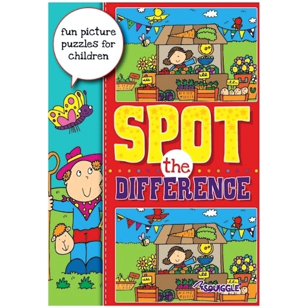 A4 Spot The Difference Activity Book - Assorted Challenging Puzzles Engaging Illustrations High Quality Paper