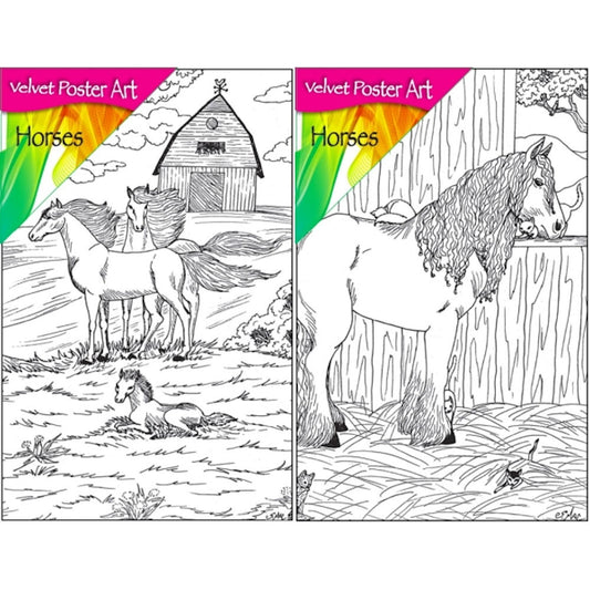 Velvet Poster Art Horses 1 X2