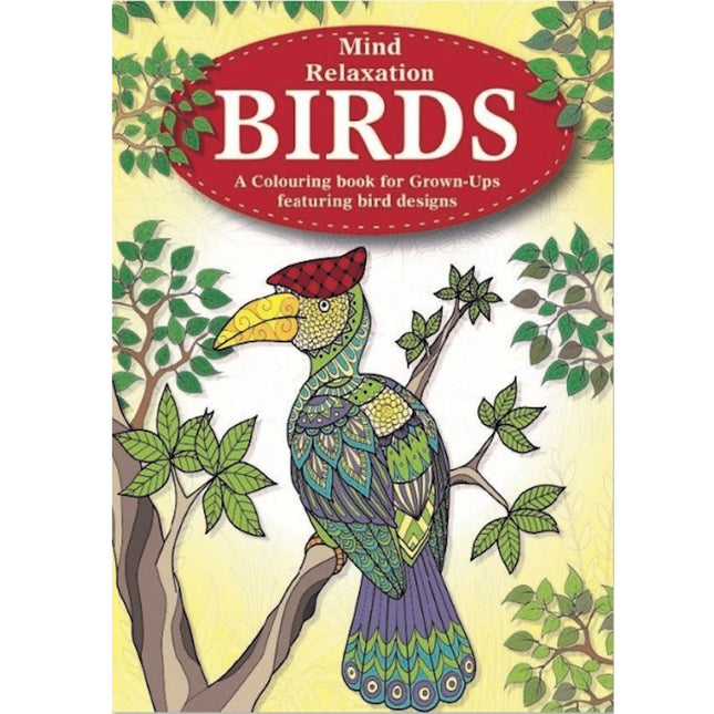 A4 Animals & Birds Adult Colouring Book - Assorted