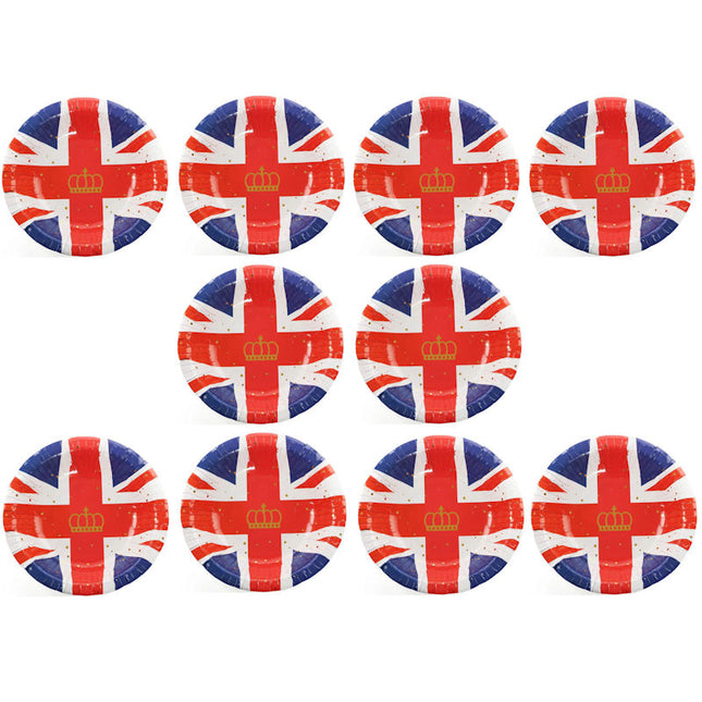 Union Jack 7.5'' Paper Bowls - 10 Pack