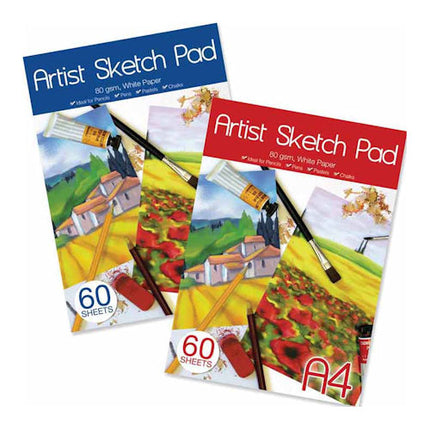 A4 Sketch Pad - Assorted 80gsm 60 Sheets