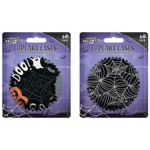 Halloween Printed Cupcake Cases 60 Pack - Assorted