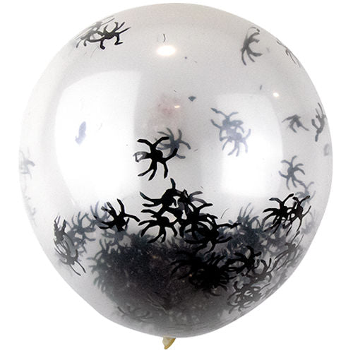 Halloween Spider Confetti Balloons - 5 Pack