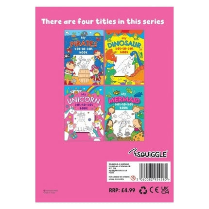 A4 Mermaid/Unicorns Dot-to-Dot Colouring Book - Assorted