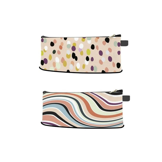 Spot & Swirl Design Pencil Case - Assorted
