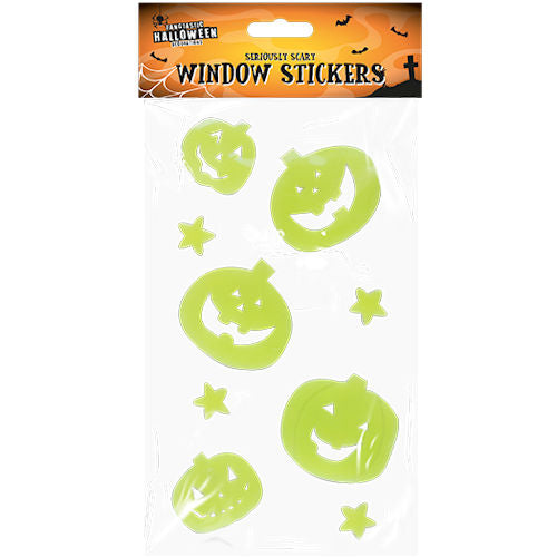 Halloween Gel Window Stickers 9 Pack - Spooky Decals Halloween Window Decor