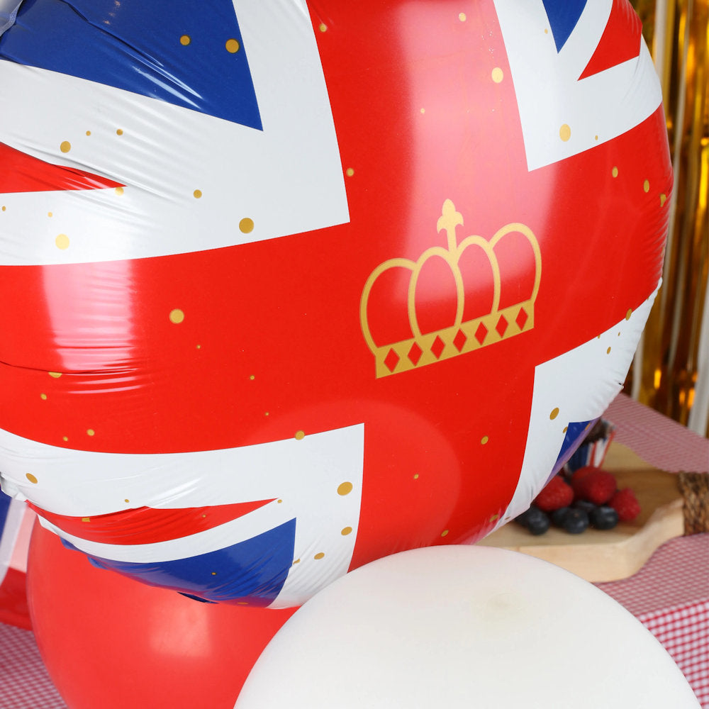 Round Foil Balloon With Crown 18"