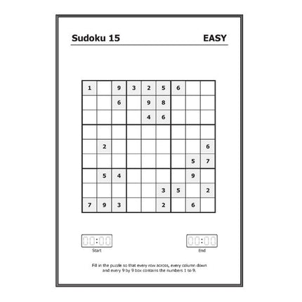 A4 Mega Large Print Modern Sudoku Book - Easy & Medium