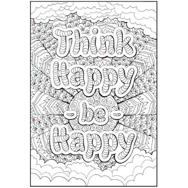 A4 Inspirational Quotes Colouring Book