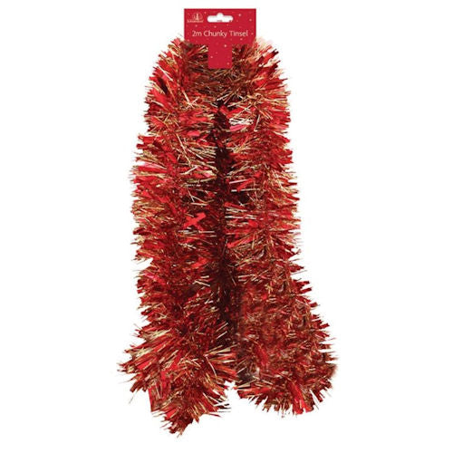 Chunky Tinsel - Red/Gold