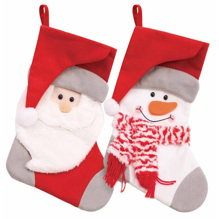 Christmas Plush Stocking - Assorted