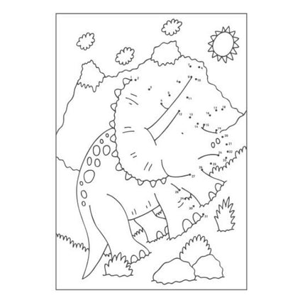 A4 Dinosaur Pirates Dot-to-Dot Colouring Book - Assorted
