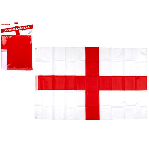 Extra Large St George Rayon Flag - 120cm x 65cm English National Flag Football Support