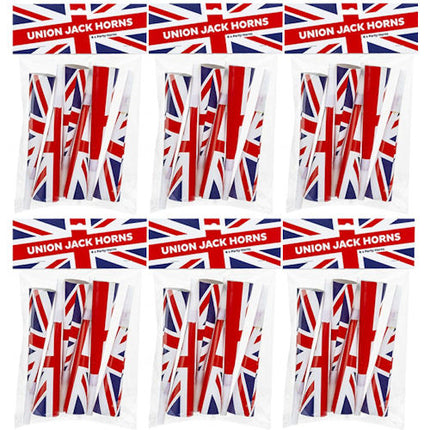 Union Jack Party Horns - 36 Pack