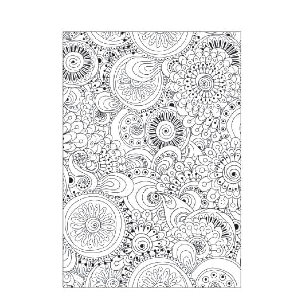 A4 Zen Doodle/Mindfulness Colouring Book - Assorted Intricate Relaxation Focus High Quality Stress Relief