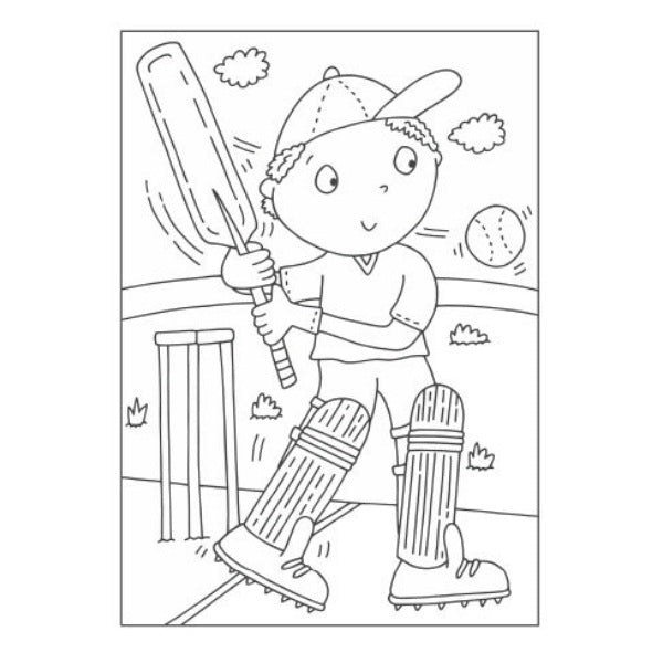 A4 Super Cool Sports Colouring Book
