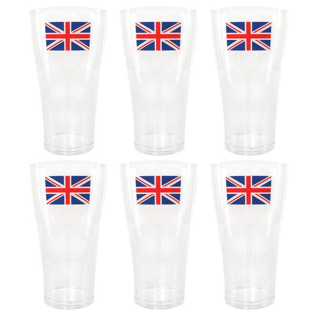 Union Jack Pint Glass - 6 Pack