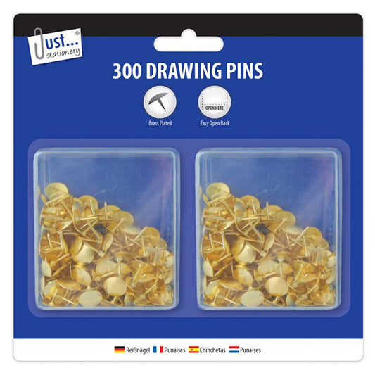 Domed Drawing Pins - 300 Pack