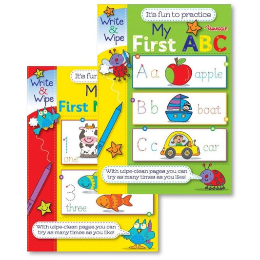 My First Numbers / ABC Write & Wipe Book - Assorted