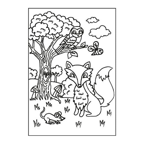 A4 My Woodland Friends Colouring Book - Adorable Designs Kids High Quality Paper