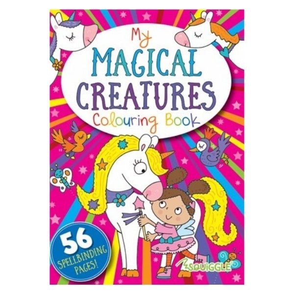 A4 Magical Creatures Colouring Book - Enchanting Mythical Beings High Quality Fantasy