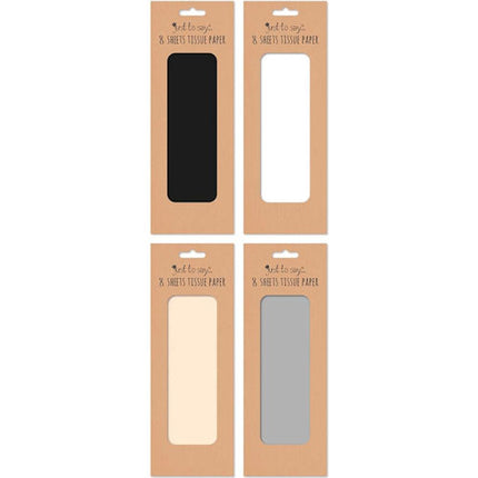 Solid Colour Tissue Paper - 8 Sheets