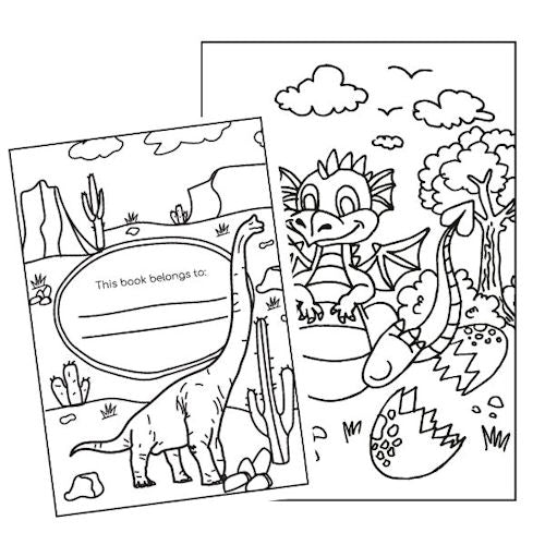 A4 My Wild Dragon & Dinosaur Colouring Book - Exciting Designs High Quality Young Adventurers