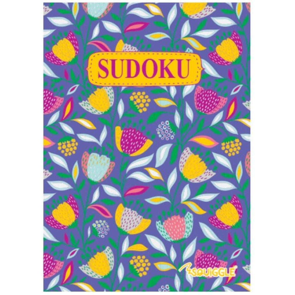 Pocket Sized Floral Sudoku Book - Assorted Compact Design Challenging Puzzles Floral Brain Teasers