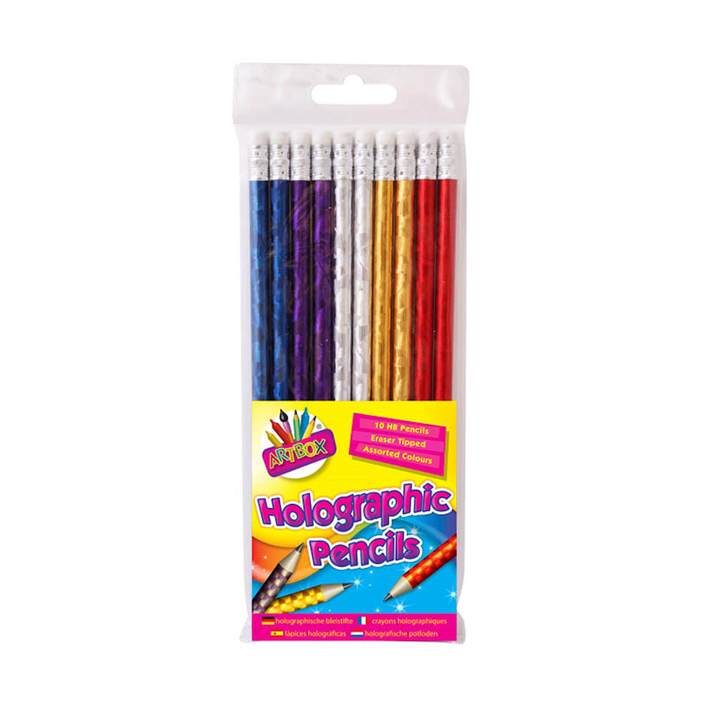 10 Holographic HB Pencils - Ditzy Doll