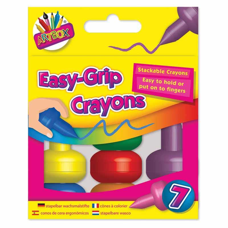 Easy Grip Crayons - 7 Pack