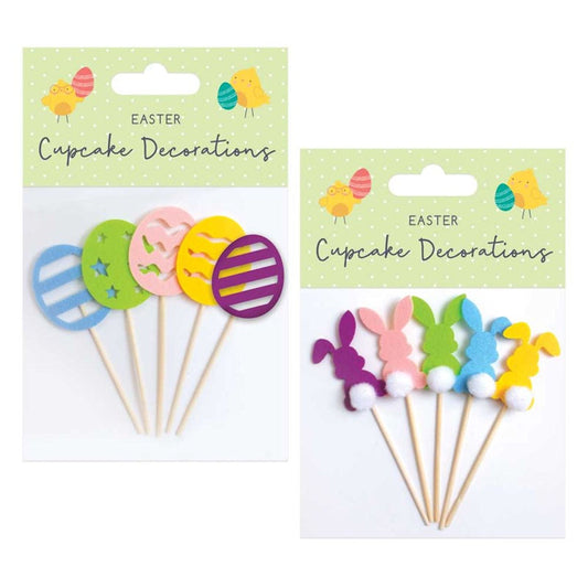 Easter Cupcake Decorations - Assorted Festive Baking Supplies Toppers Wrappers Fun Holiday Treats