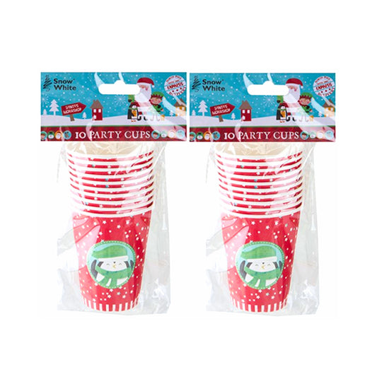 Christmas Fun Design 9oz Paper Cups - 20 Pack