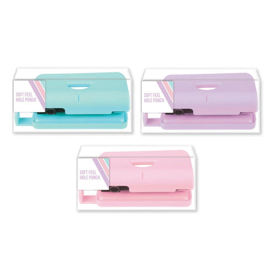 Soft Touch Pastel Hole Punch - Assorted