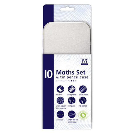 Tinned Maths Set - 10 Piece