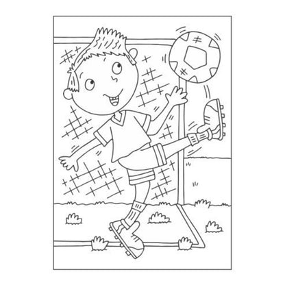 A4 Super Cool Sports Colouring Book - 28 Pages