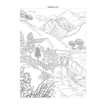A4 Famous Places Advanced Colouring Book