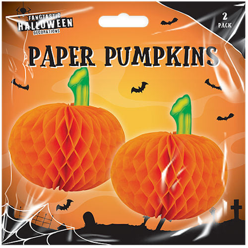 Halloween 3D Pumpkin Decorations - 2 Pack