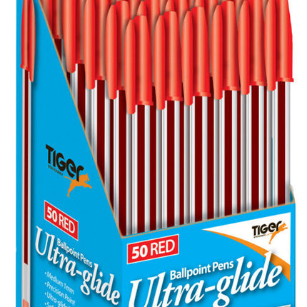 Red Ballpoint Pens - 50 Pack