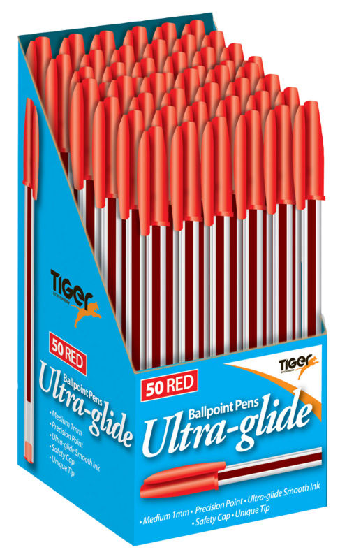 Red Ballpoint Pens - 50 Pack