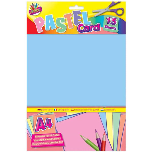 A4 Pastel Card - 15 Sheets