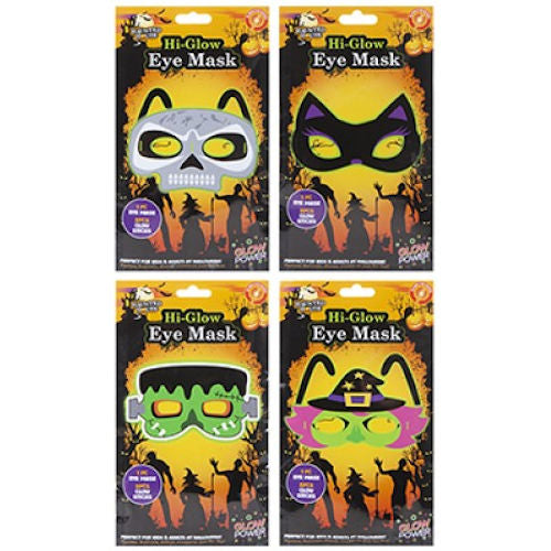 Glow Masks - Assorted Halloween Kids Fancy Dress Light Up Halloween