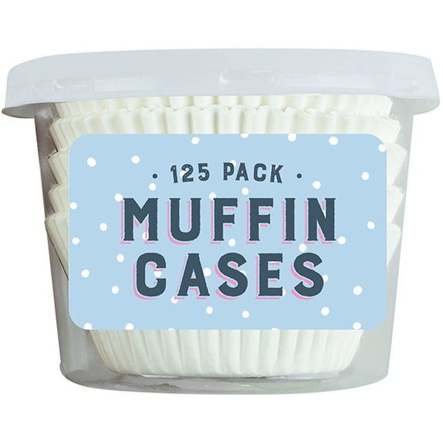 White Muffin Cases - 125 Pack