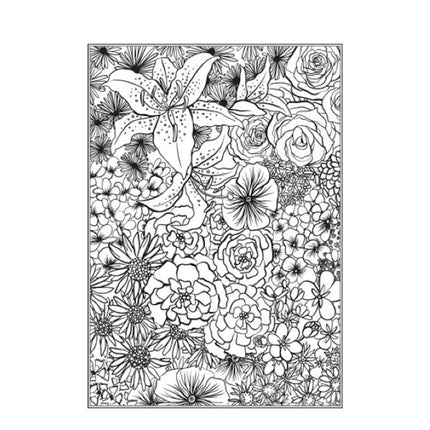 A4 Patterns Floral Designs Colouring Book - Assorted