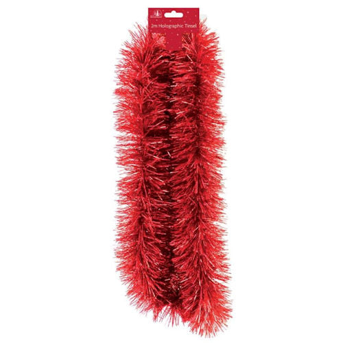 Luxury Tinsel Holographic - Red 2m
