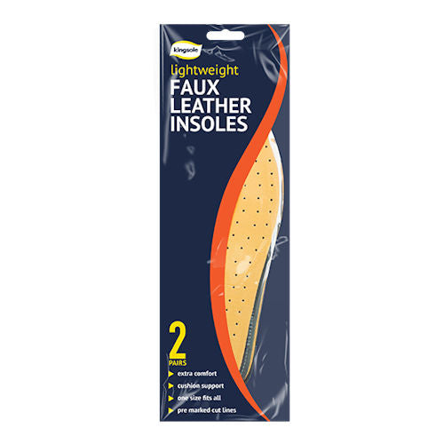 Faux Leather Insoles - 2 Pairs