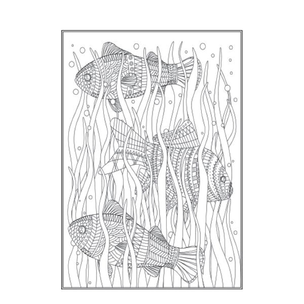 A4 Animals Underwater Colouring Book - Assorted Beautiful Marine Life High Quality