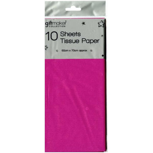 Hot Pink Tissue Paper - 10 Sheets 50cm x 70cm